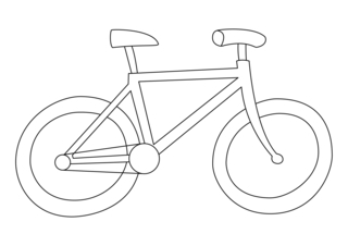 Vélo 01 - Coloriages véhicule - Coloriages - 10doigts.fr
